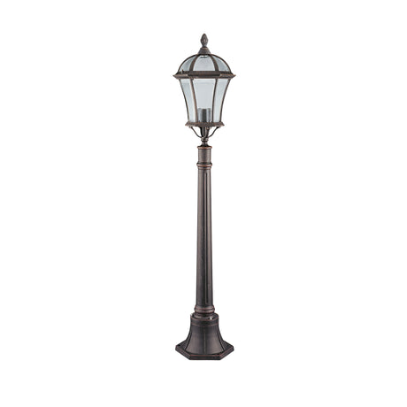 Searchlight Electric Capri Outdoor Post  -  Aluminium, Rustic Brown & Glass, IP23 1568