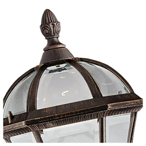 Searchlight Electric Capri Outdoor Post  -  Aluminium, Rustic Brown & Glass, IP23 1568
