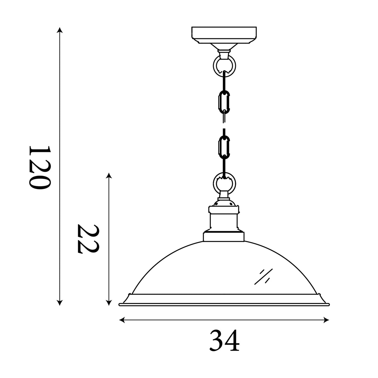 Searchlight Electric Bistro Pendant - Antique Brass Metal & Acid Glass 1591AB