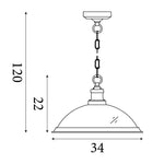 Searchlight Electric Bistro  Pendant  - Satin Silver Metal & Acid Glass 1591SS