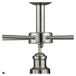 Searchlight Electric Bistro 5Lt Pendant - Satin Silver & Glass 1595-5SS