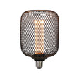 Wire Mesh Effect Drum Lamp - Black Metal