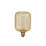 Searchlight Electric Wire Mesh Effect Drum Lamp - Gold Metal 16002GO