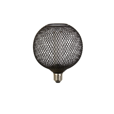 Searchlight Electric Wire Mesh Effect Globe Lamp - Black Metal 16003BK