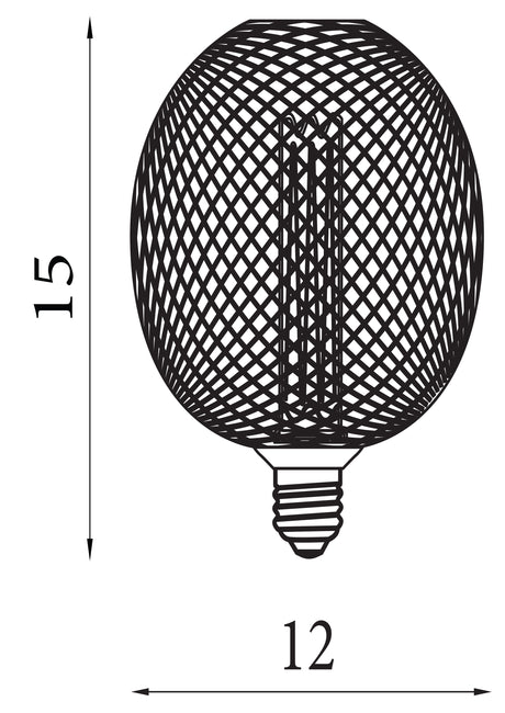 Searchlight Electric Wire Mesh Effect Globe Lamp - Black Metal 16003BK