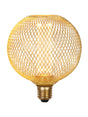 Wire Mesh Effect Globe Lamp - Gold Metal
