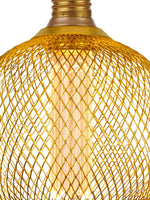Searchlight Electric Wire Mesh Effect Globe Lamp - Gold Metal 16003GO