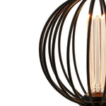 Searchlight Electric Globe Lamp - Black Metal 16004BK