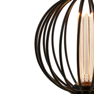 Searchlight Electric Globe Lamp - Black Metal 16004BK