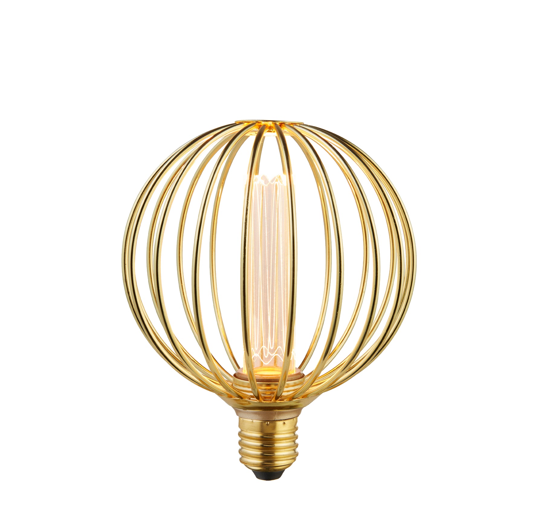 Globe Lamp - Gold Metal