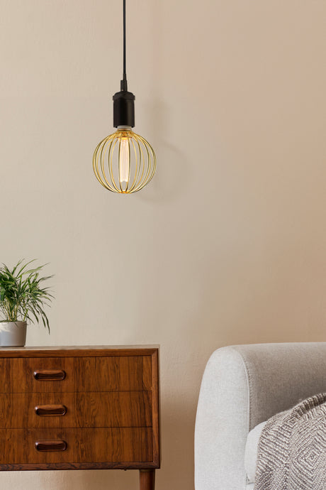 Searchlight Electric Globe Lamp - Gold Metal 16004GO