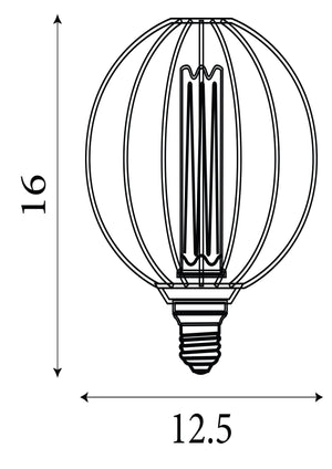 Searchlight Electric Globe Lamp - Gold Metal 16004GO