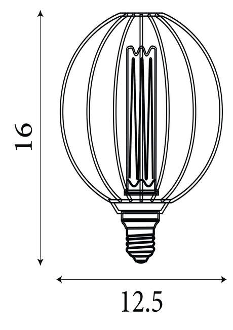 Searchlight Electric Globe Lamp - Gold Metal 16004GO