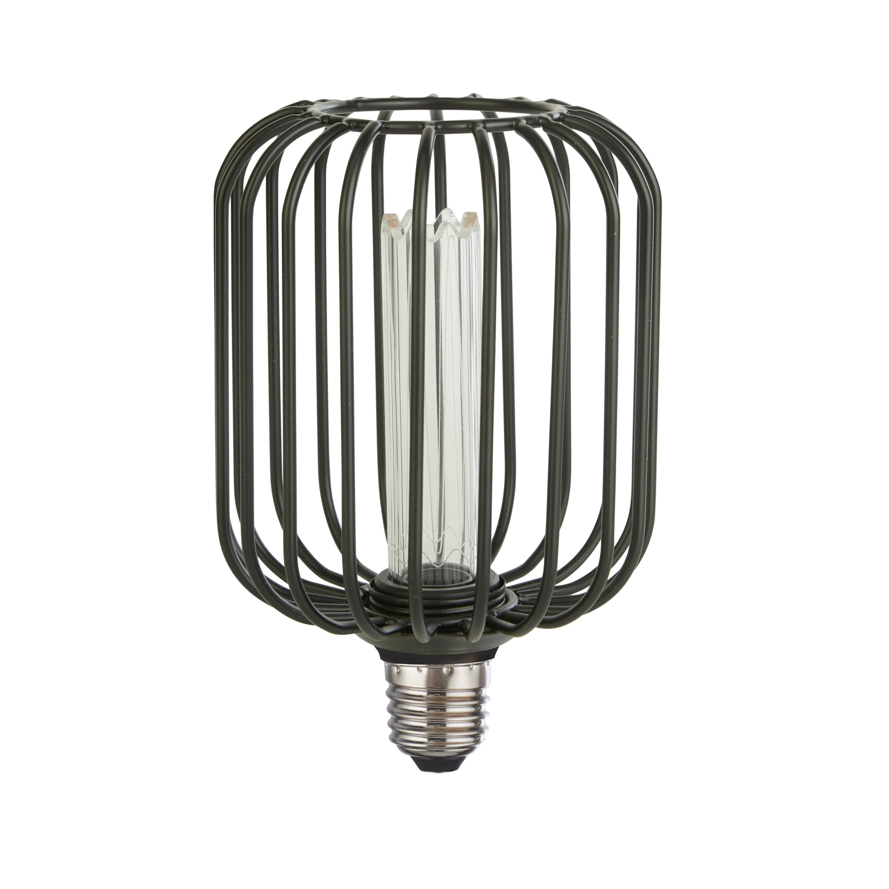 Searchlight Electric Drum Lamp - Black Metal 16005BK