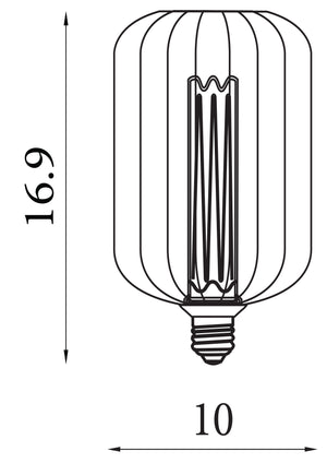 Searchlight Electric Drum Lamp - Black Metal 16005BK