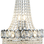 Searchlight Electric Louis Phillipe  6Lt Chandelier - Chrome Metal & Crystal 1611-6CC