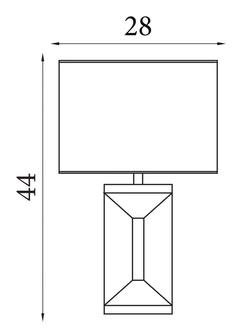 Searchlight Electric Megan 1Lt Table Lamp, Mirror 16110