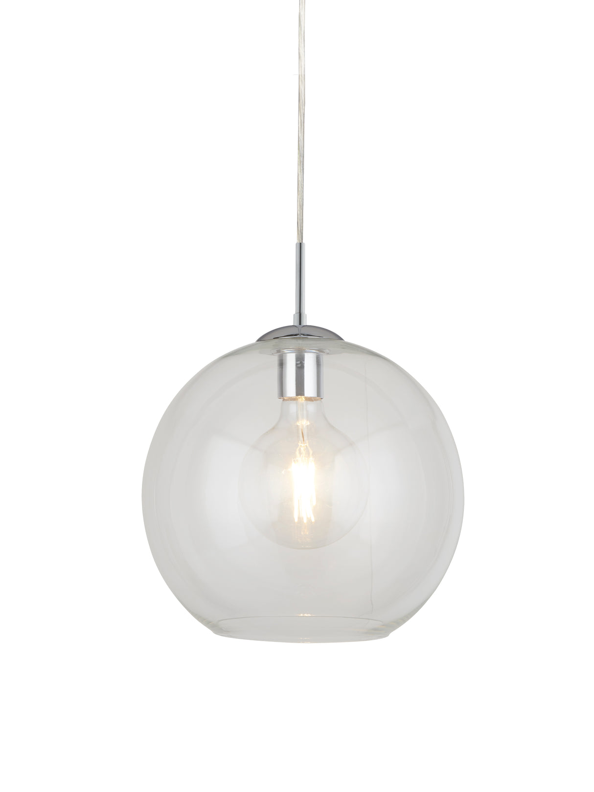 Balls  Pendant  - Chrome Metal & Glass