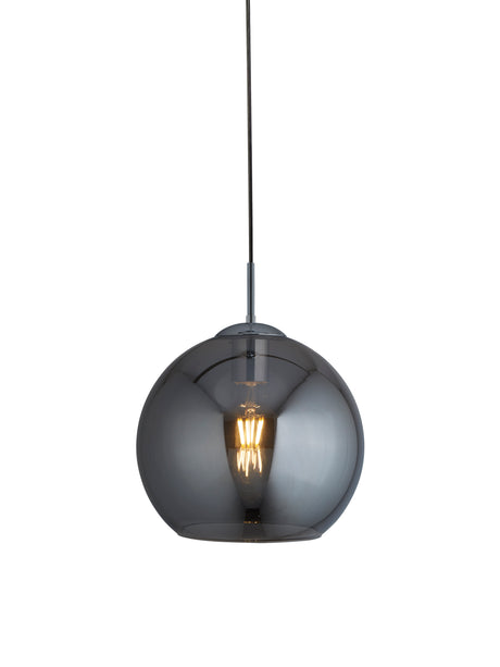 Balls  Pendant  - Chrome Metal & Smoked Glass