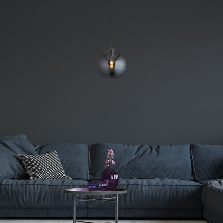 Searchlight Electric Balls  Pendant  - Chrome Metal & Smoked Glass 1621SM