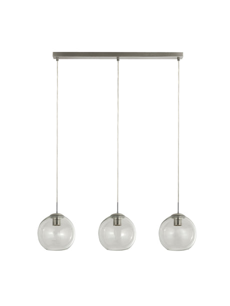 Searchlight Electric Balls 3Lt Bar Pendant - Chrome & Clear Glass 1623-3CL