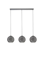 Searchlight Electric Balls  3Lt Bar Pendant - Chrome Metal & Smoked Glass 1623-3SM