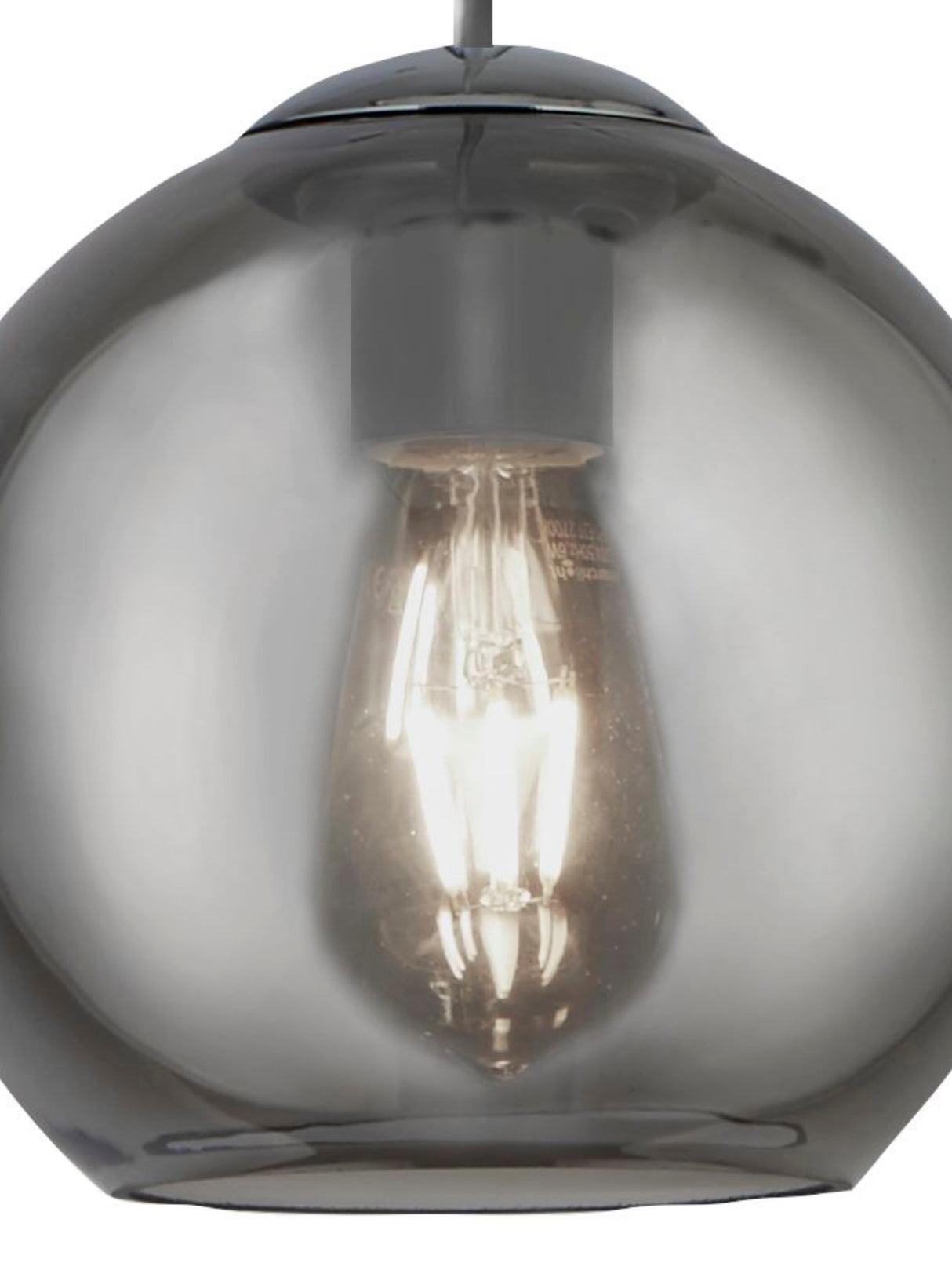 Searchlight Electric Balls  3Lt Bar Pendant - Chrome Metal & Smoked Glass 1623-3SM