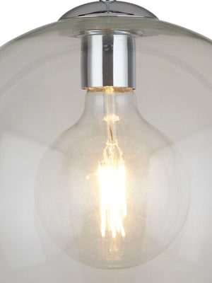 Searchlight Electric Balls  Pendant  - Chrome Metal & Clear Glass 1632CL