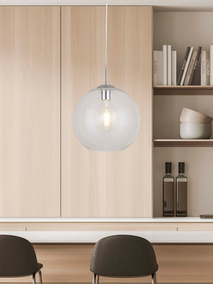 Searchlight Electric Balls  Pendant  - Chrome Metal & Clear Glass 1632CL