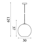Searchlight Electric Balls  Pendant  - Chrome Metal & Clear Glass 1632CL