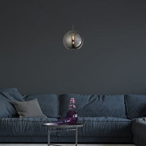 Searchlight Electric Balls  Pendant  - Chrome Metal & Smoked Glass 1632SM