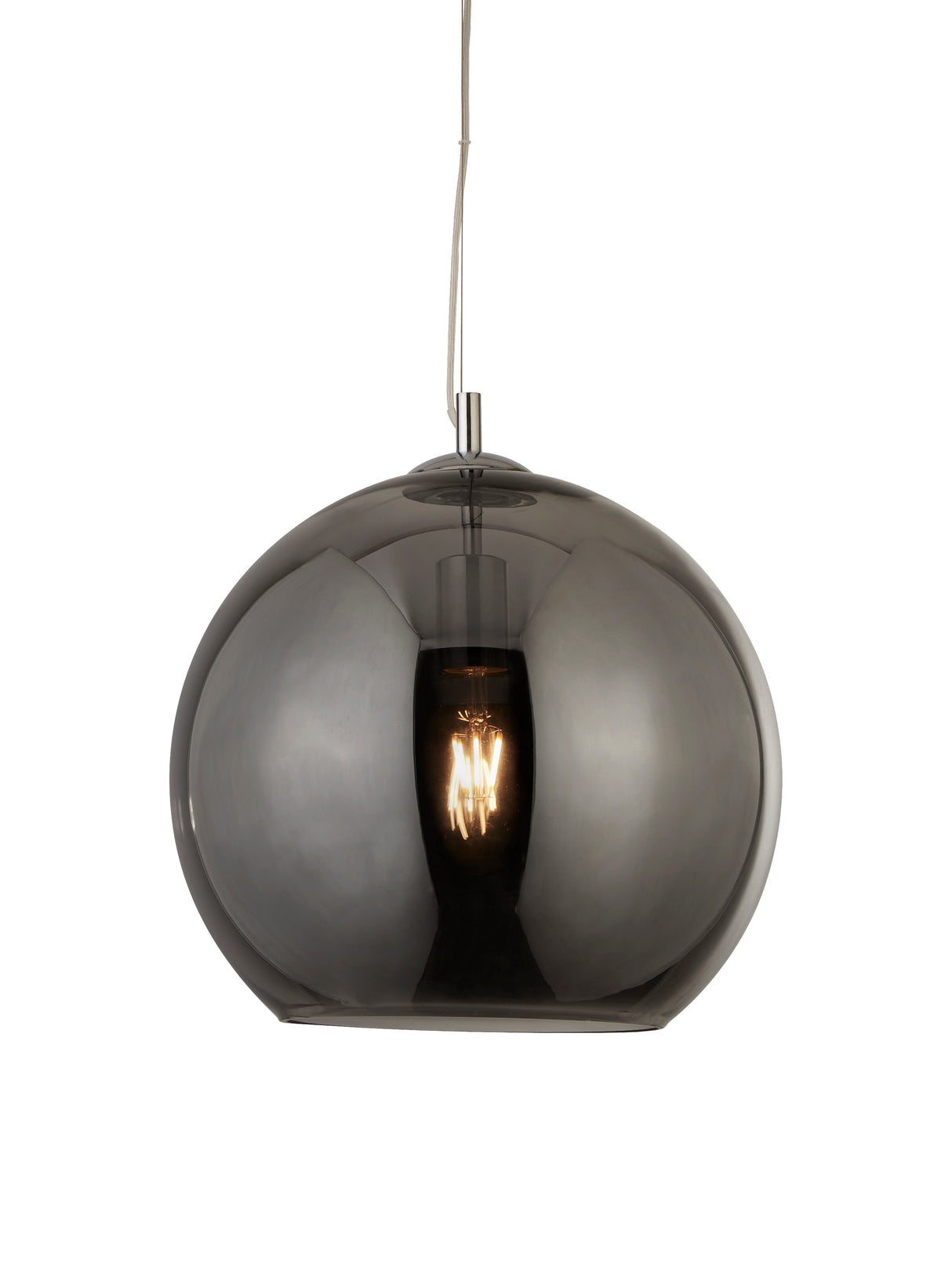 Balls  Pendant  - Chrome Metal & Smoked Glass