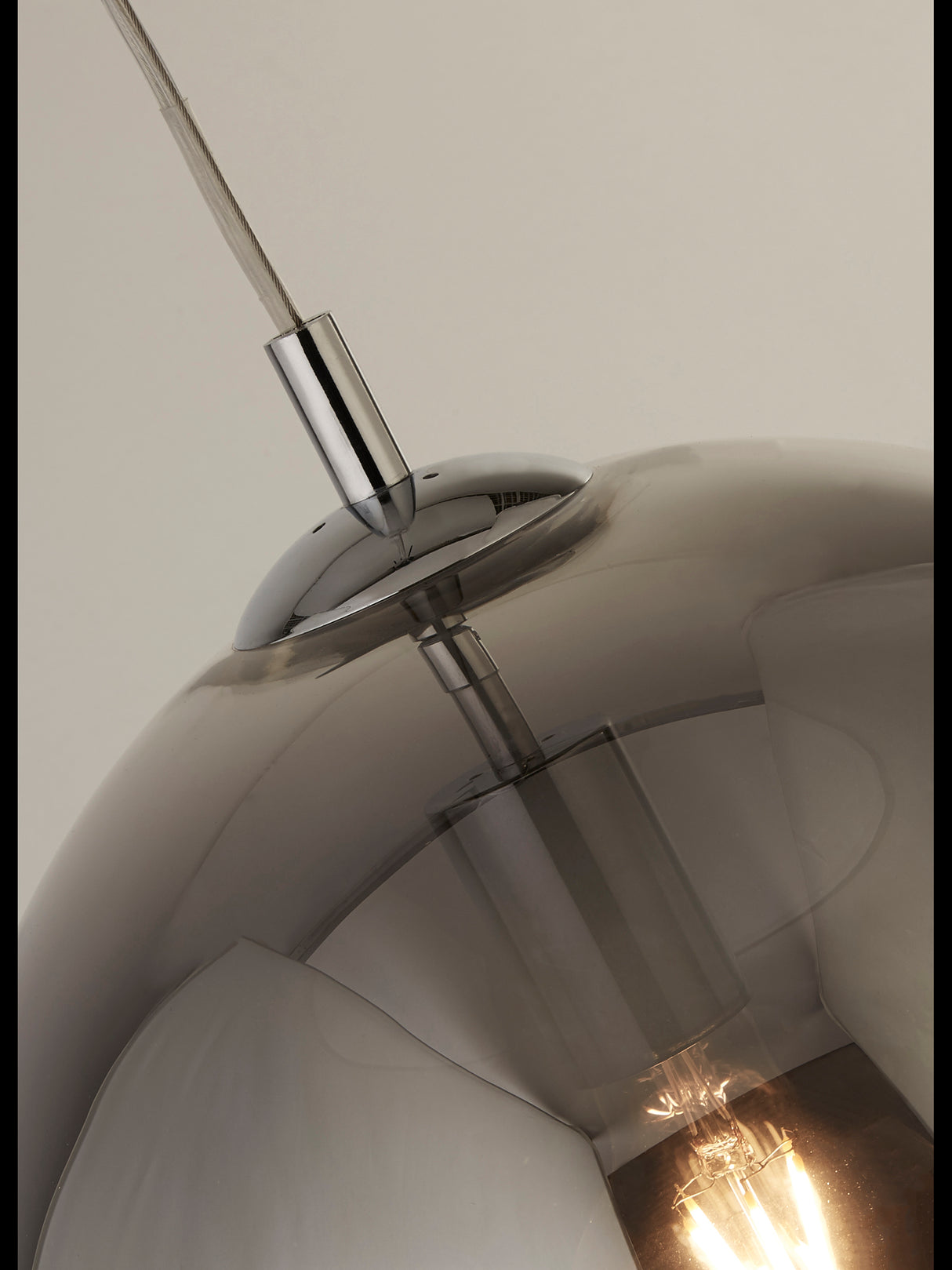 Searchlight Electric Balls  Pendant  - Chrome Metal & Smoked Glass 1635SM