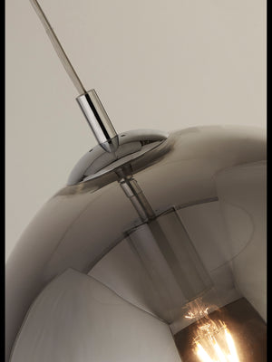 Searchlight Electric Balls  Pendant  - Chrome Metal & Smoked Glass 1635SM