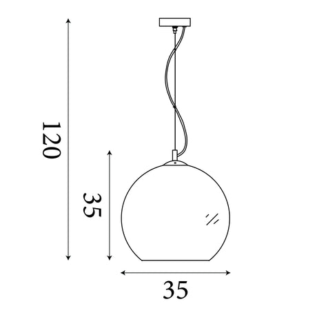 Searchlight Electric Balls  Pendant  - Chrome Metal & Smoked Glass 1635SM