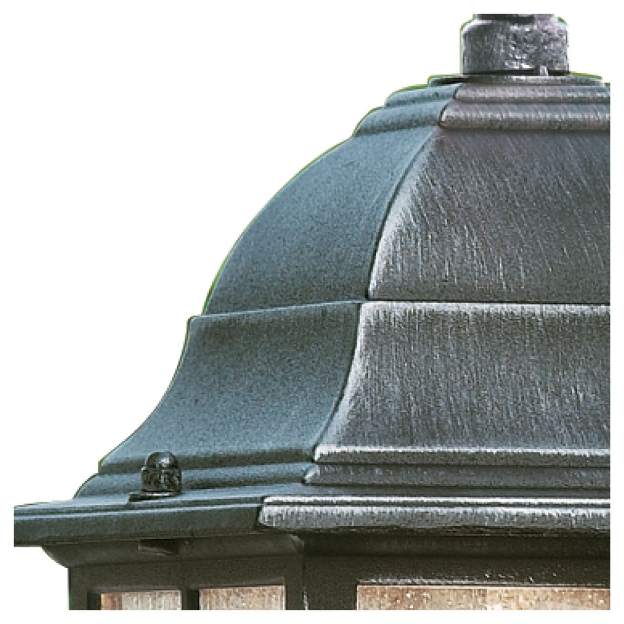 Searchlight Electric Genoa Outdoor Pendant - Black Silver Metal & Leaded Glass 1641