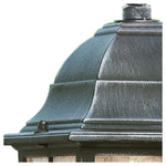 Searchlight Electric Genoa Outdoor Pendant - Black Silver Metal & Leaded Glass 1641