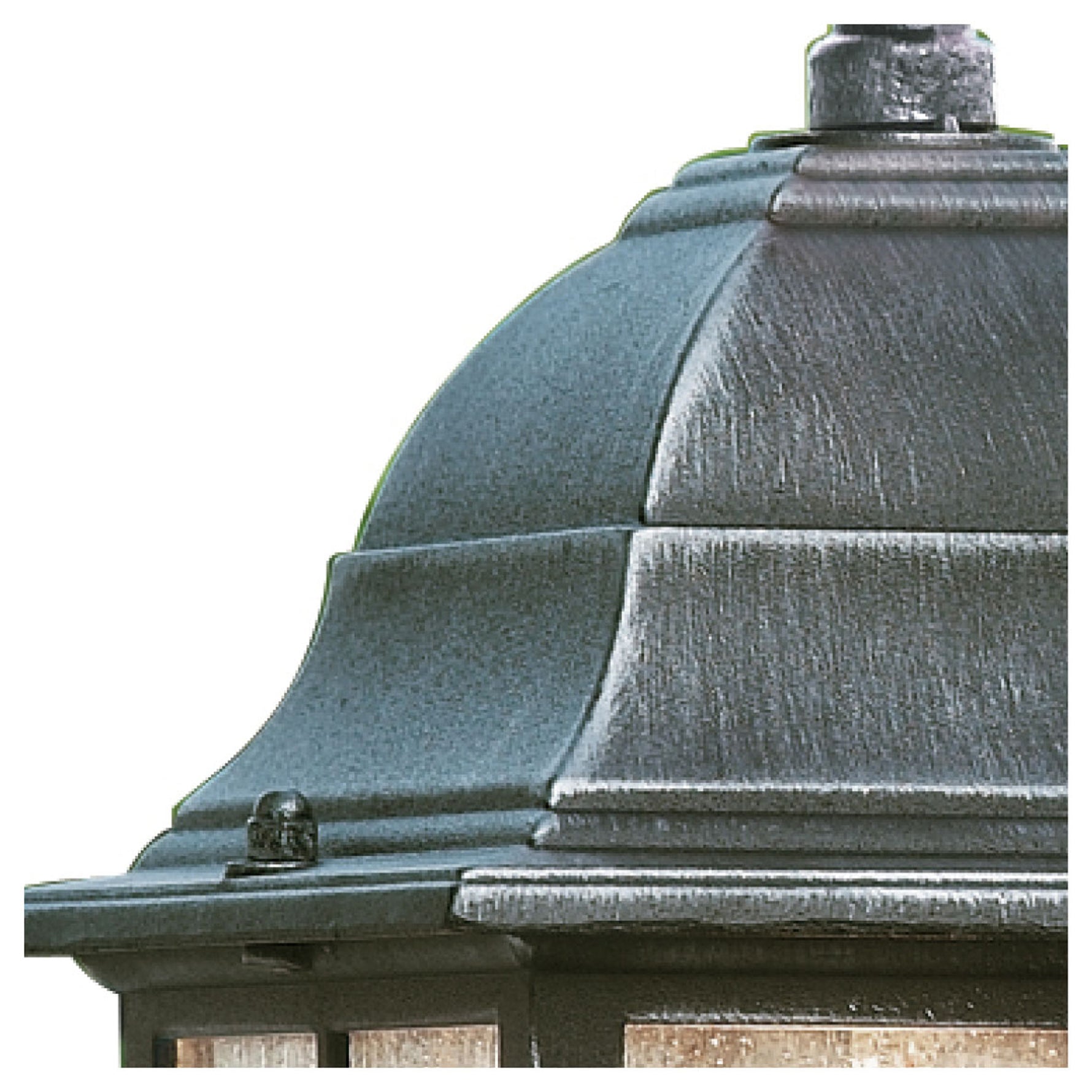 Searchlight Electric Genoa Outdoor Pendant - Black Silver Metal & Leaded Glass 1641