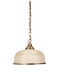 Bistro II Pendant  - Antique Brass & Holophane Style Glass