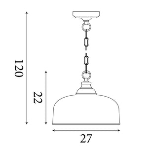 Searchlight Electric Highworth Pendant - Matt Black Metal & Holophane Style Glass 1682BK