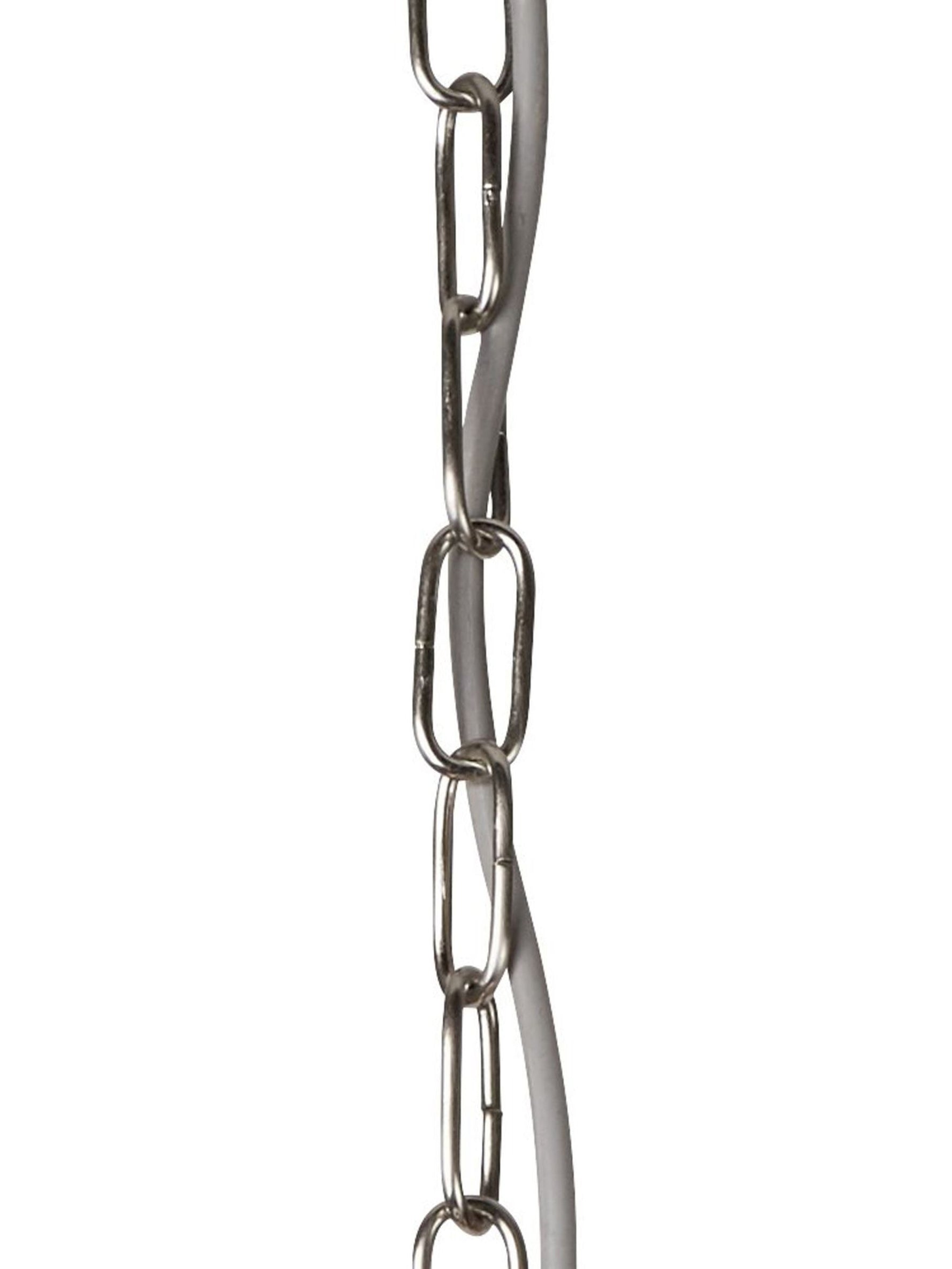Searchlight Electric Bistro II Pendant  - Satin Silver & Holophane Style Glass 1682SS