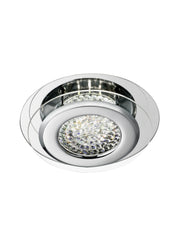 Vesta LED Flush - Chrome & Clear Crystal