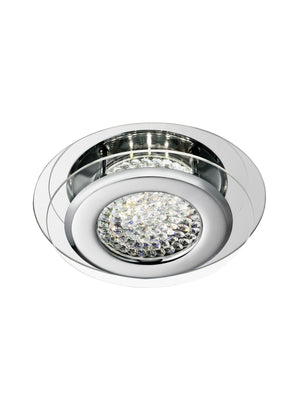 Vesta LED Flush - Chrome & Clear Crystal