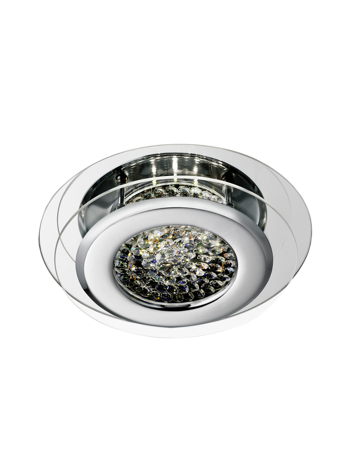 Searchlight Electric Vesta LED Flush - Chrome & Clear Crystal 1692CC