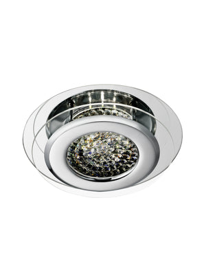 Searchlight Electric Vesta LED Flush - Chrome & Clear Crystal 1692CC