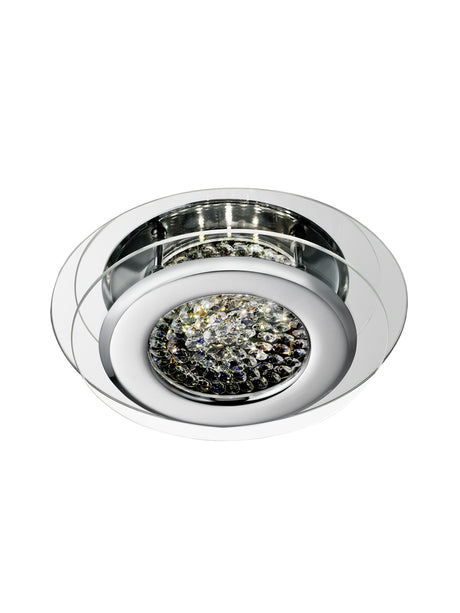 Searchlight Electric Vesta LED Flush - Chrome & Clear Crystal 1692CC