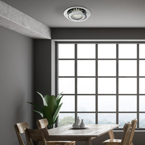 Searchlight Electric Vesta LED Flush - Chrome & Clear Crystal 1692CC
