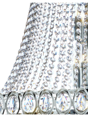 Searchlight Electric Louis Phillipe  28Lt Chandelier - Chrome Metal & Crystal 1711-102CC