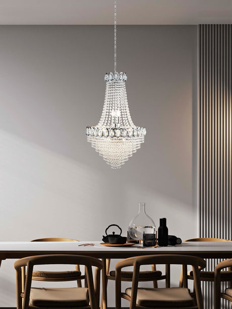 Searchlight Electric Louis Phillipe  11Lt Chandelier - Chrome Metal & Crystal 1711-11CC