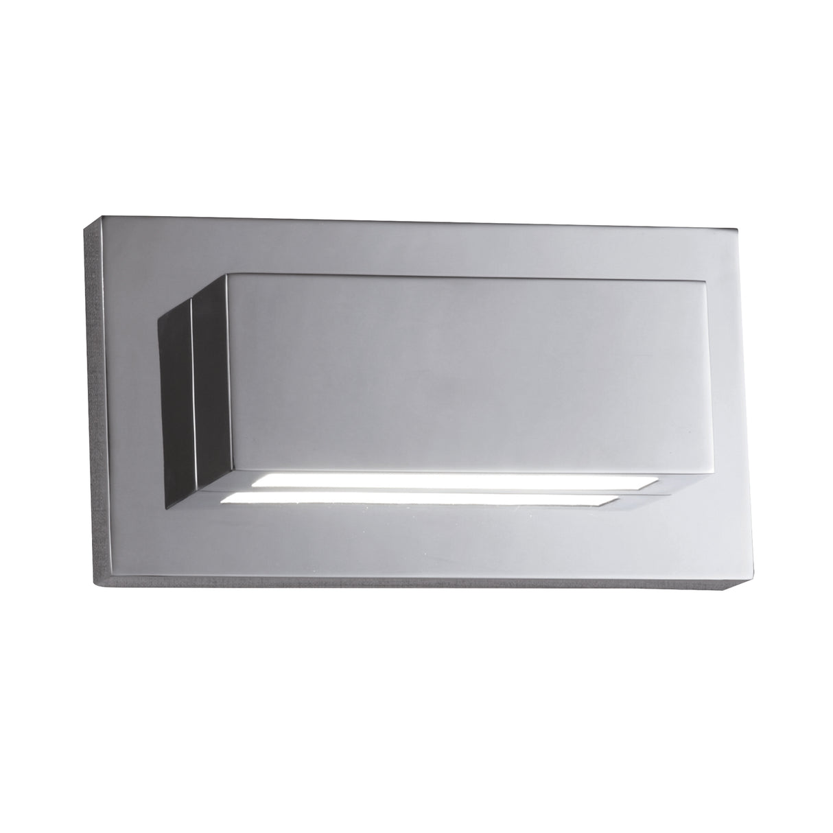 Ledge LED Up/Downlight Wall Light - Chrome & Glass